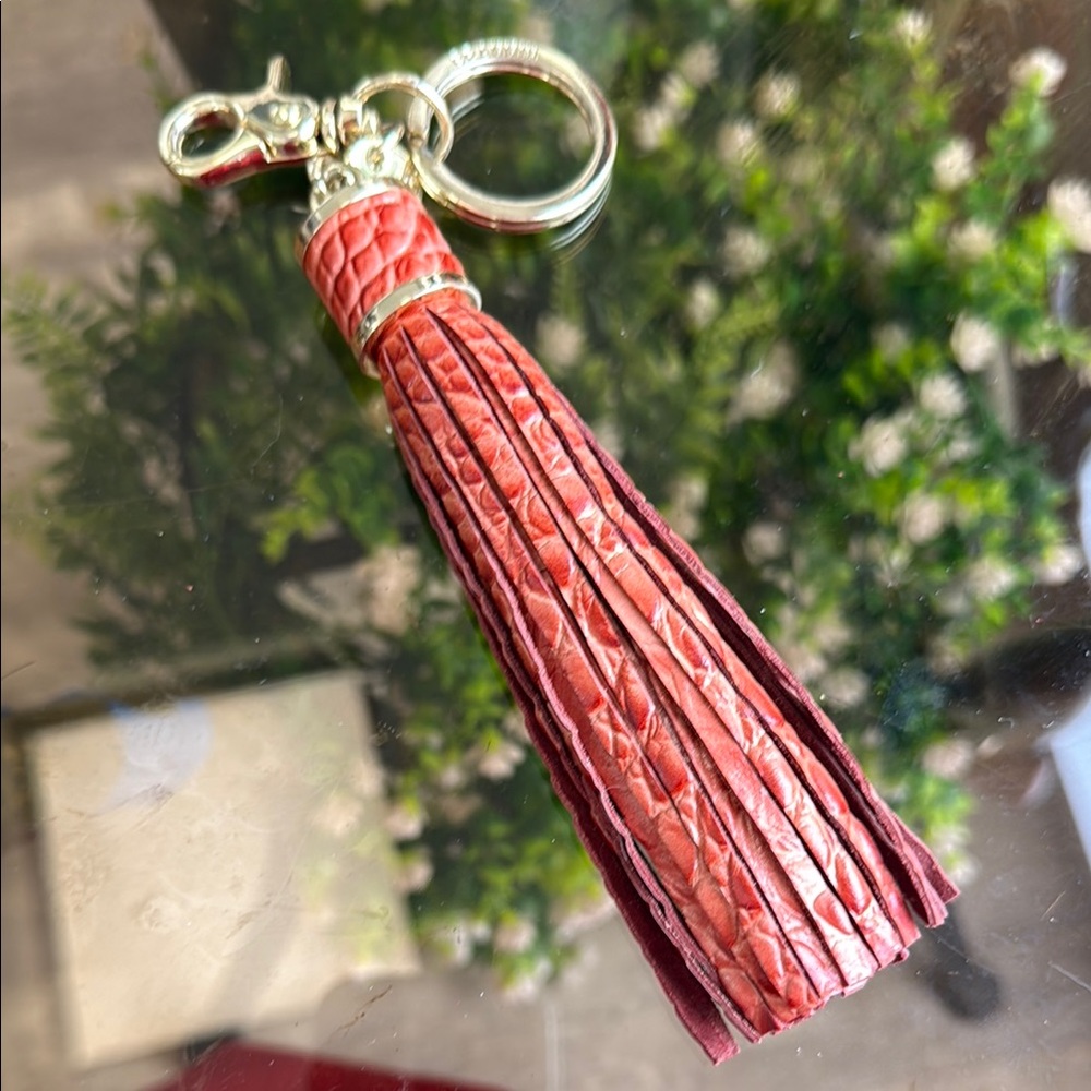 Brahmin Rose Quartz Key Tassel
